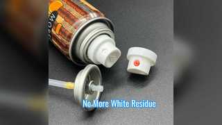 Trockenshampoo-Ventil, keine Rückstände