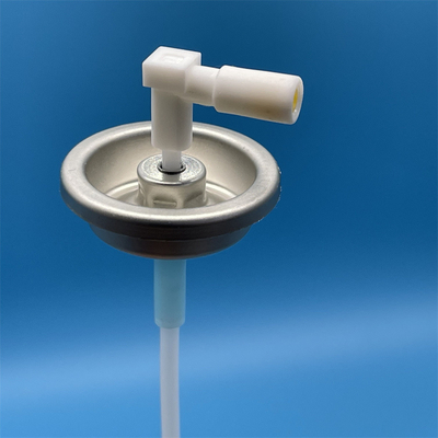 kaufen One Inch Metered Aerosol Valve with Sliver Color and plastis stem tinplate Mounting Cup Online-Herstellung