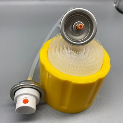 kaufen OEM Aerosolventil mit Bürstenkappe für Schaumreiniger-Sprühverpackungen Online-Herstellung