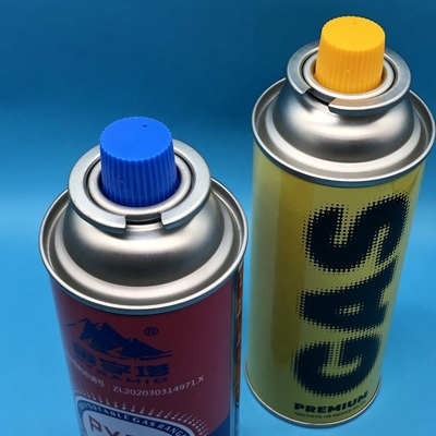 Premium-Butan-Gas-Zinndose für Fackeln und Öfen -- langlebiger und sicherer Brennstoff.