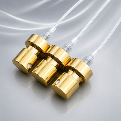 Golden Finish Parfümpumpe mit Mikrofeine Mist-Technologie und sicheres Crimp-Siegel für Luxus-Duftstoffe