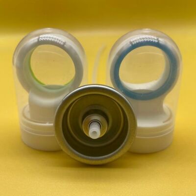 Professionelles Aerosolventil für Sonnencreme mit feinem Nebelvermögen und Allwinkelbesprühungen